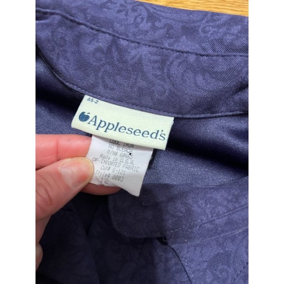 VINTAGE APPLESEED’S Women's Purple Button-Up Dress Shirt Size 12 - Picture 3 of 3